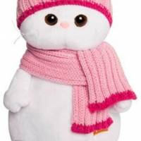 Мягкая игрушка «Кошечка Ли-Ли» (в розовой шапке, с шарфом)